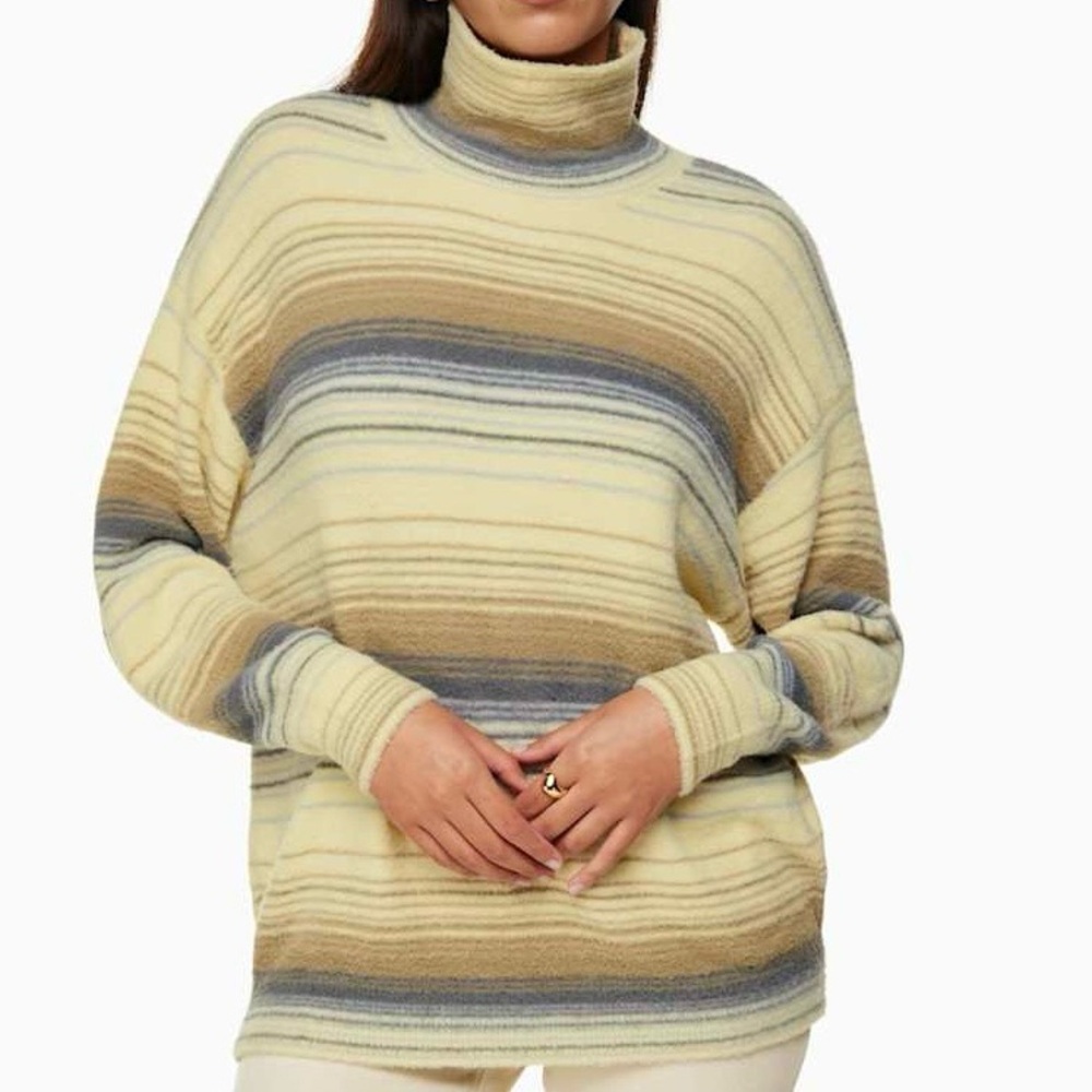 Aritzia Wilfred Free Hush Knit Striped Sweater